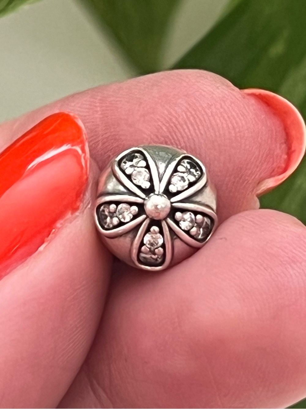 Pandora Dazzling Daisies Clip Charm, 925 Silver, Cubic Zirconias, Retired 🌼
